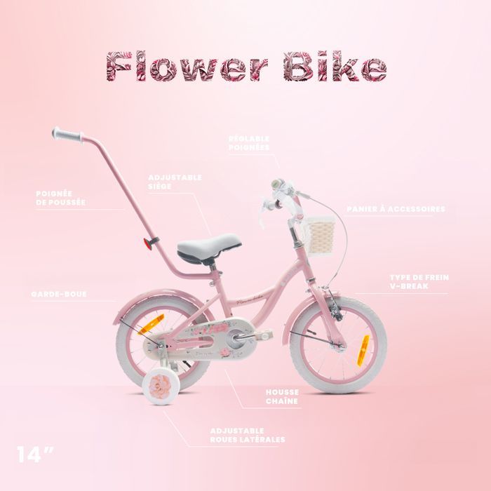 Vélo Enfant - Flower Bike - Roues 14