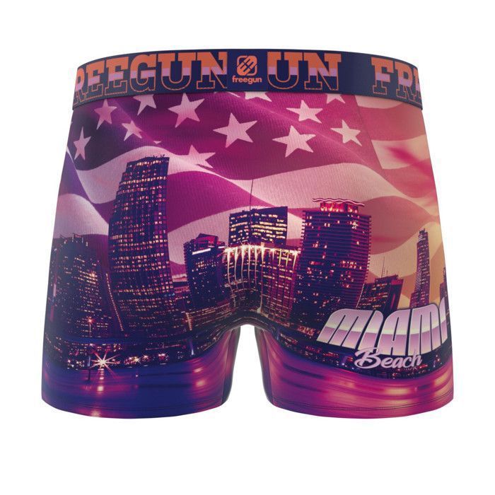 Calzoncillos bóxer Freegun para hombre - Morado (Paquete de 3)
