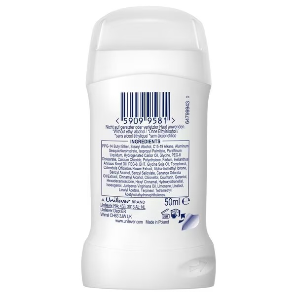 Dove sievietēm neredzamais sausais dezodorants zīmulī, 40 ml