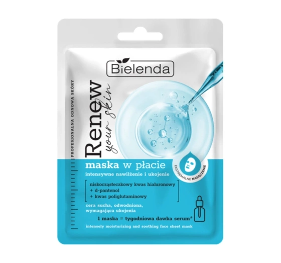 Bielenda Renew Your Skin maska w płacie intensywne nawilżenie i ukojenie