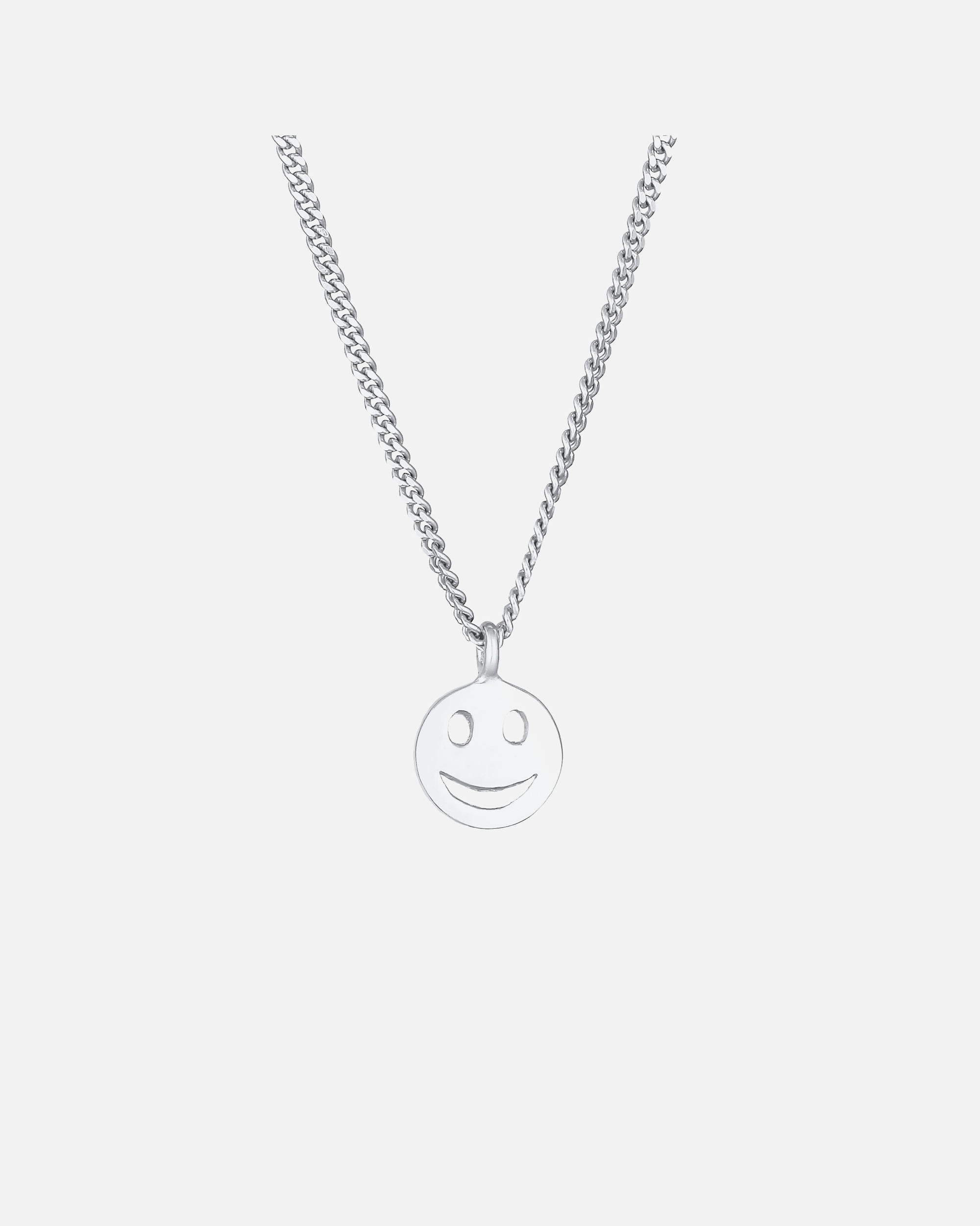 Elli Femmes plaquette pendentif visage avec Smiling face en argent sterling 925