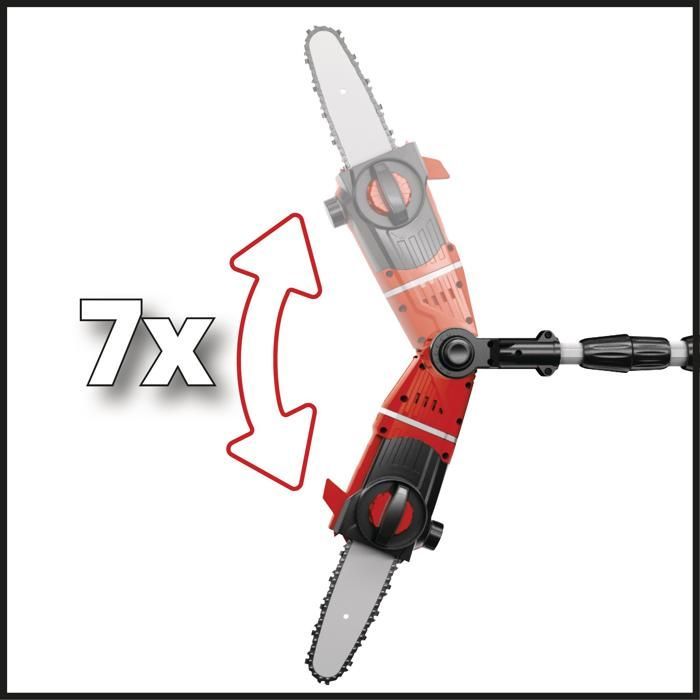 Einhell Elagueuse sur perche sans fil GE-LC 18 Li T-Solo PXC (18V, manche télescopique) Livré sans batterie ni chargeur