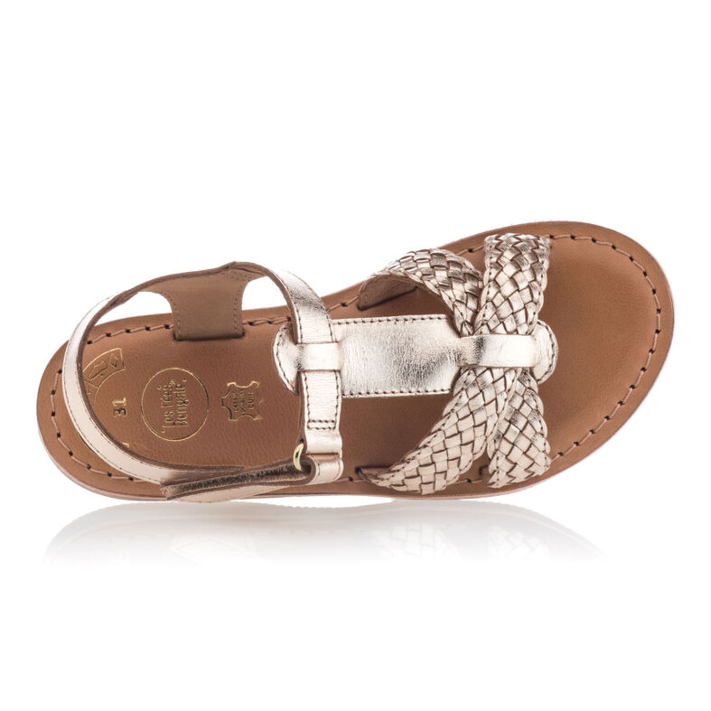 Sandálias amarelas infantis / Sapatos de bico aberto