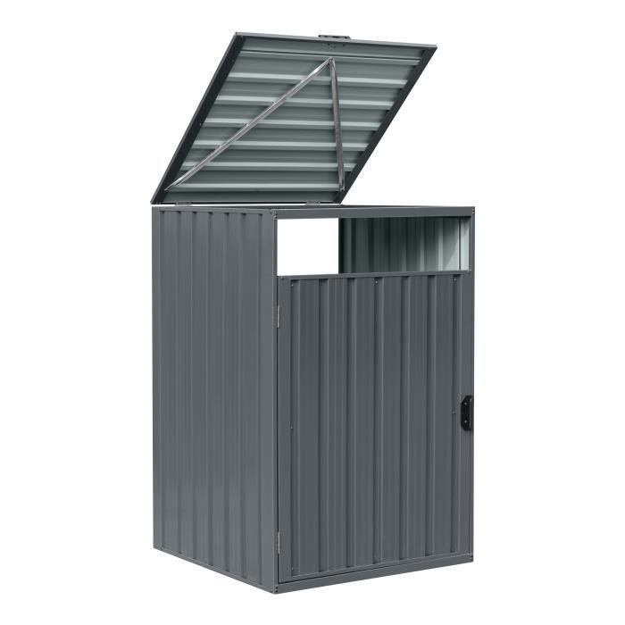 Cache Poubelle - AXI - Owen - Acier Galvanisé - Résistant aux Intempéries - 240 Litres
