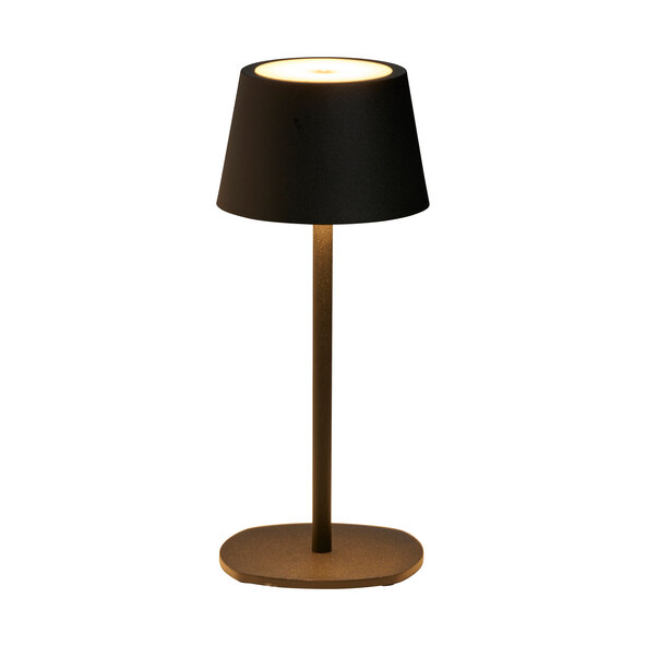 3-i-1 LED oppladbar bordlampe, svart