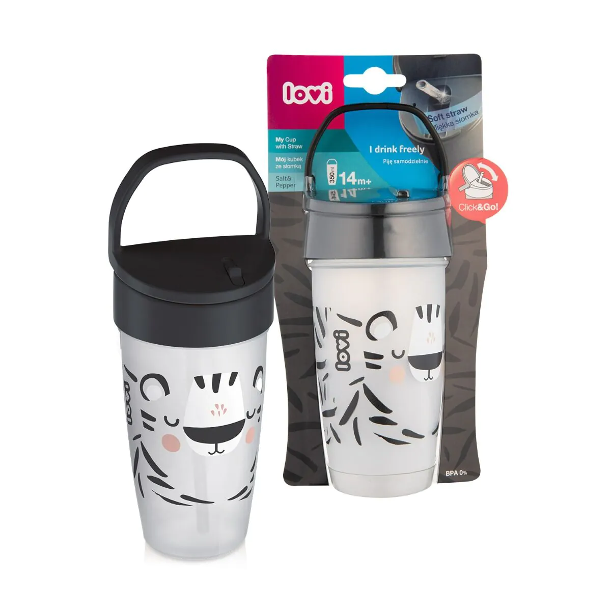 Lovi Mój Kubek ze Słomką Active Salt & Pepper