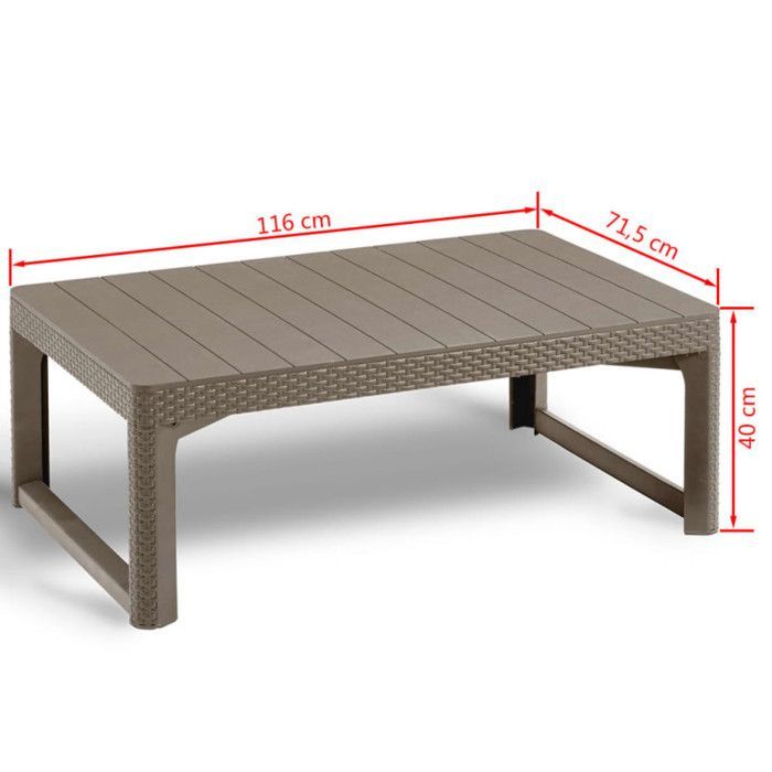 Tavolino da giardino Keter Lyon Cappuccino 420015