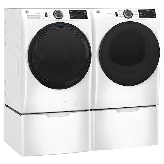 GE 7,8-Kubikfuß-Stapelbarer Smart-Elektro-Wäschetrockner (Weiß) ENERGY STAR