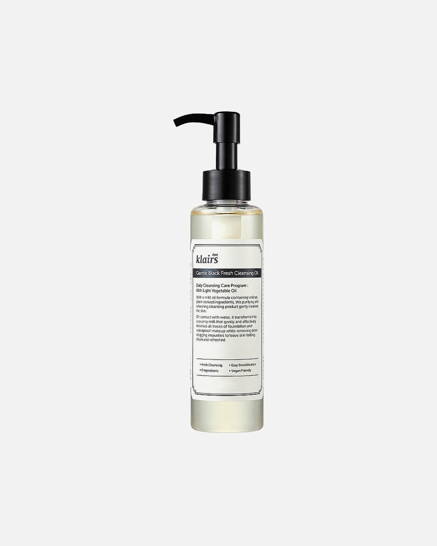 Dear Klairs ulje za čišćenje lica Nježno crno svježe ulje za čišćenje - 150 ml