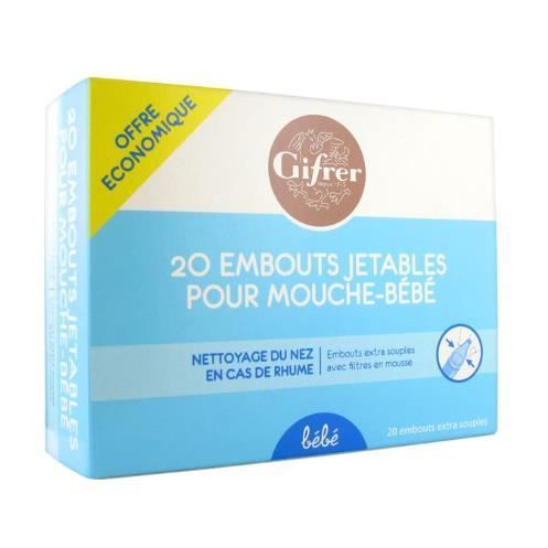 Gifrer 20 embouts extra souples pour mouche-bébé