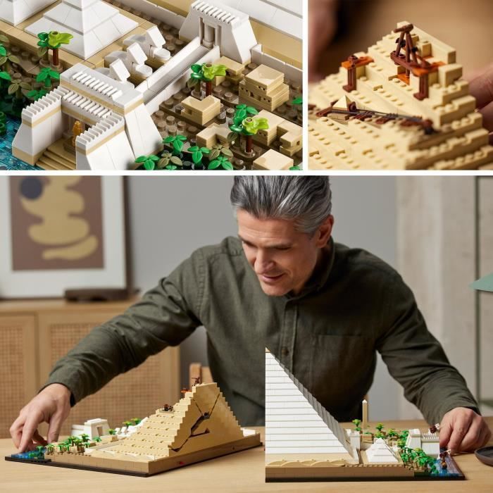 LEGO® 21058 Architecture La Grande Pyramide de Gizeh, Loisir Créatif Maquette à Construire, Monument du Monde et Décoration