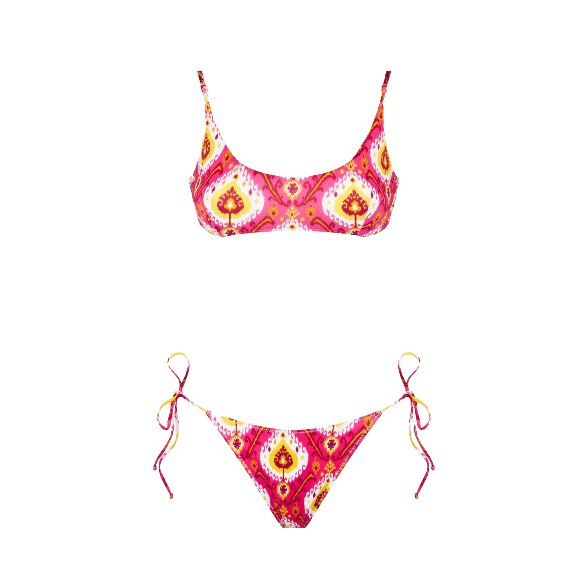 Bralette bikini voor dames met ikatprint