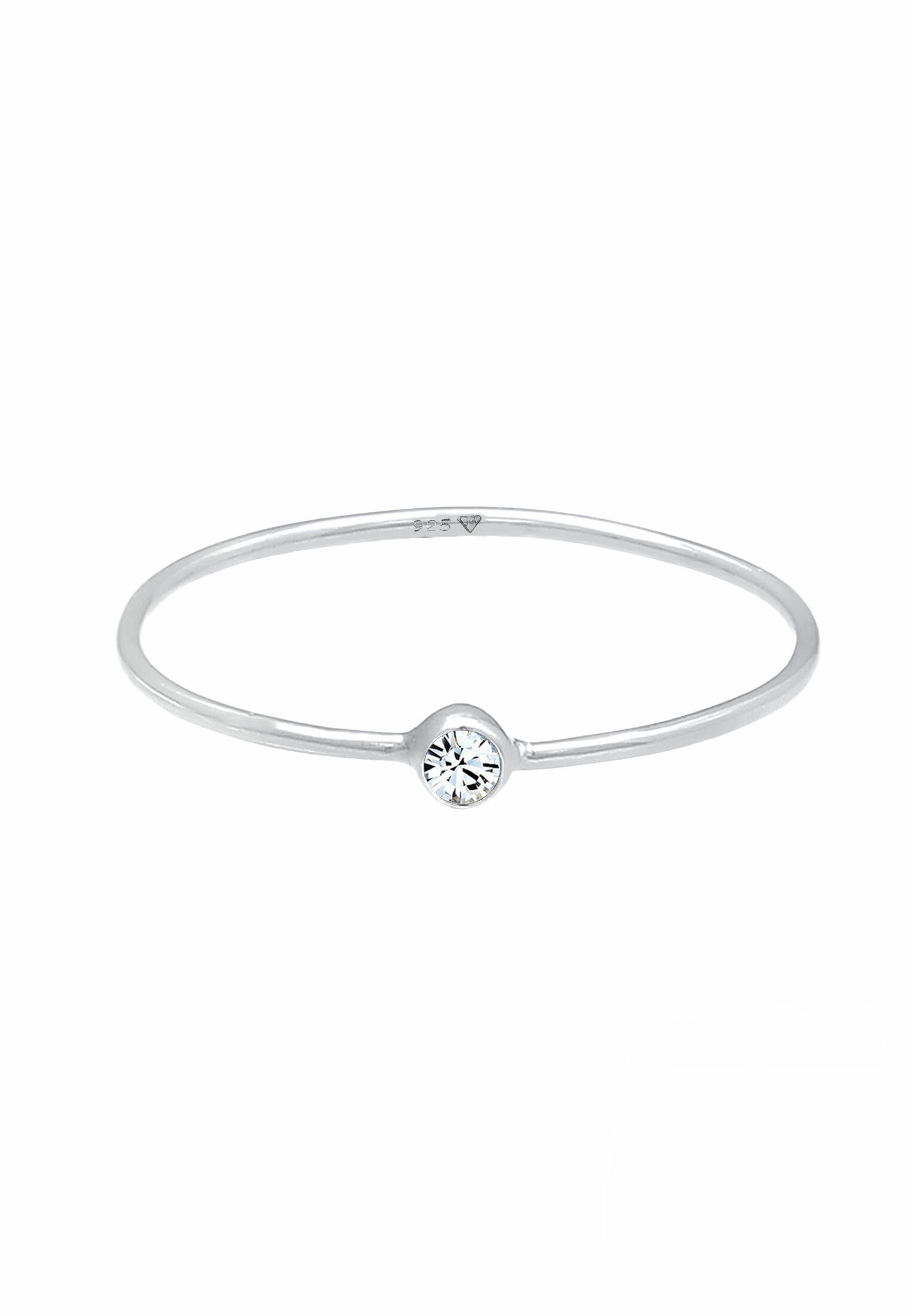 Elli Femmes Solitaire avec Cristal en Argent Sterling 925