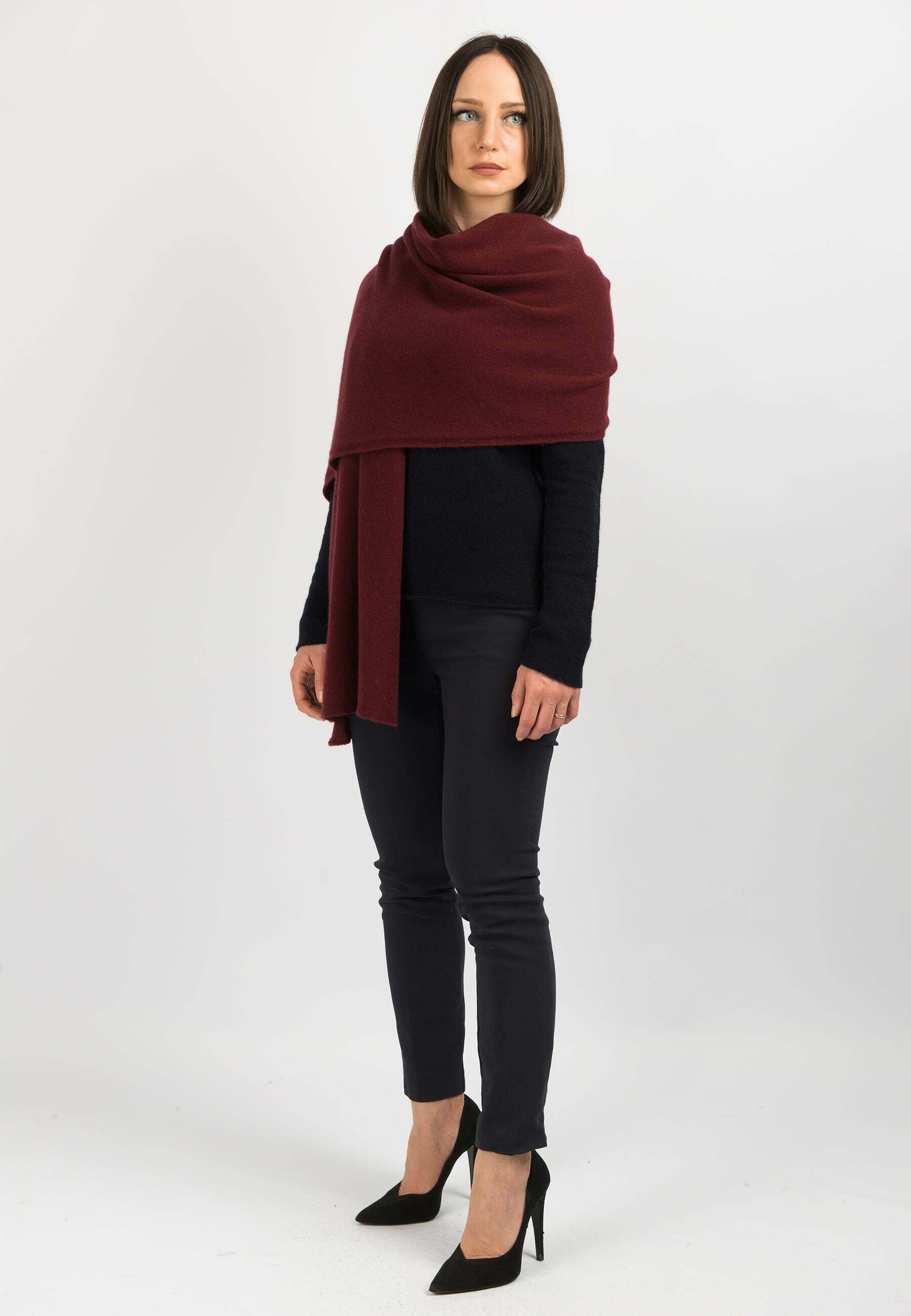 Dalle Piane Cashmere Scarf - bordeaux