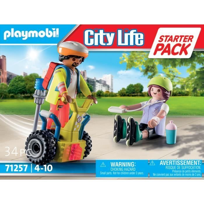 PLAYMOBIL 71257 First Responder with Segway, City Action, First Responders, Starter Pack, Ages 4+