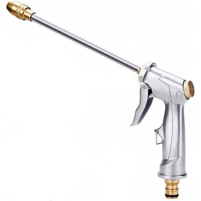 Pistola pulverizadora de jardín MHY® - Ducha de alta presión - Ajustable - Metálica - Resistente al agua - Aleación de latón y zinc