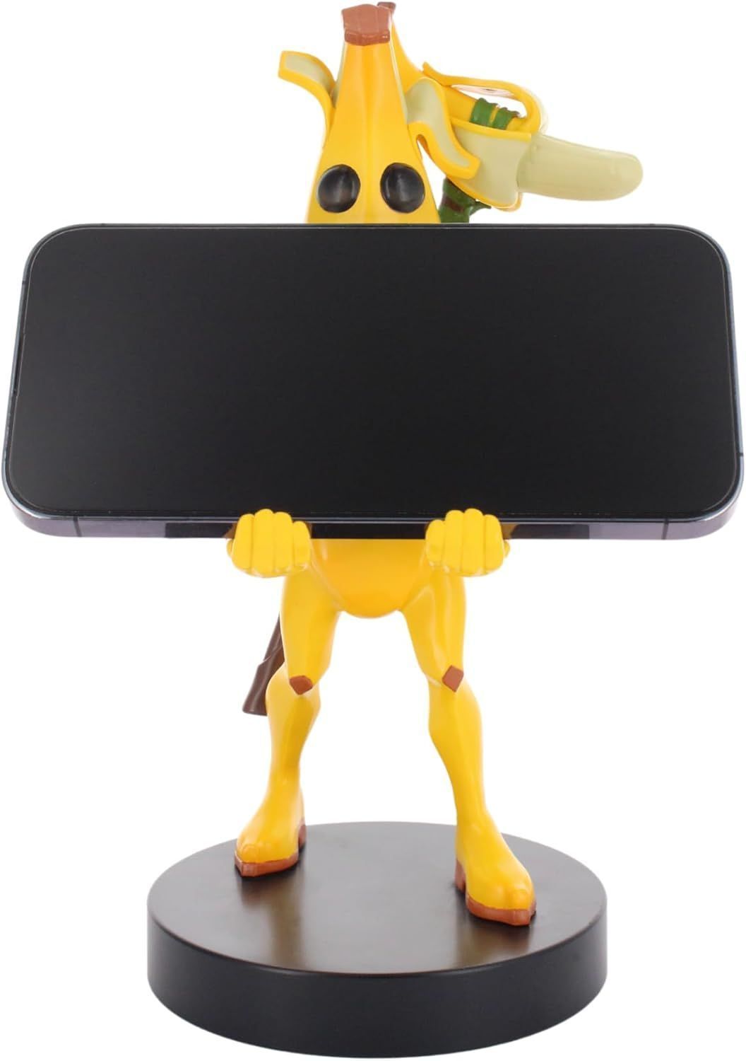 Figura de Peely de Fortnite - EXQUISITE GAMING - Cable Guys - Soporte para auriculares, smartphone o accesorios pequeños - 20 cm
