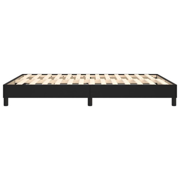 3120694 vidaXL Base de cama de muelles negra 140x190 cm Piel sintética