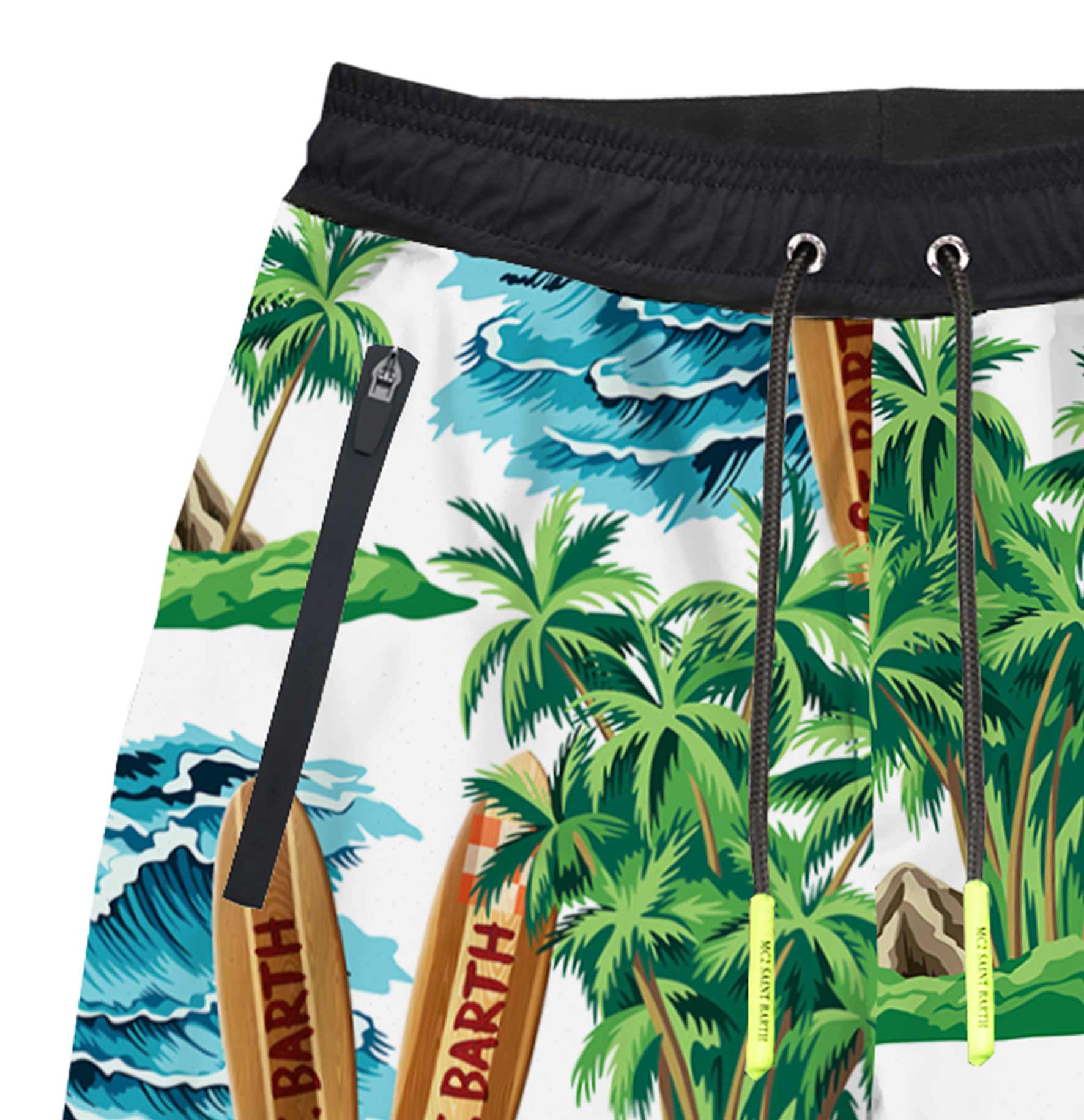 Zwempak in surfstijl met Hawaïaanse print