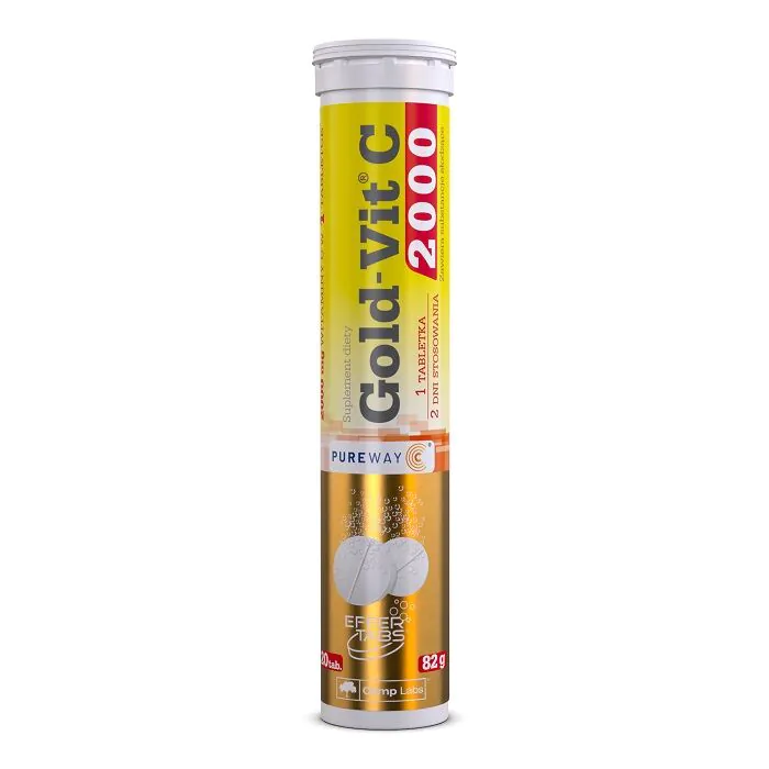 Olimp Gold-Vit C 2000, Suplement diety z witaminą C, Tableteki musujące o smaku cytrynowym