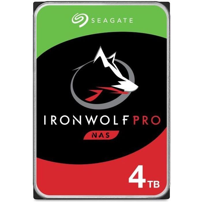 SEAGATE TECHNOLOGY - IronWolf Pro - Internal Hard Drive - 4TB - For IronWolf Pro NAS