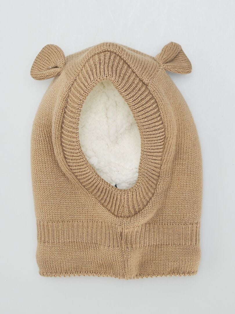 Balaclava de tricô - BEGE