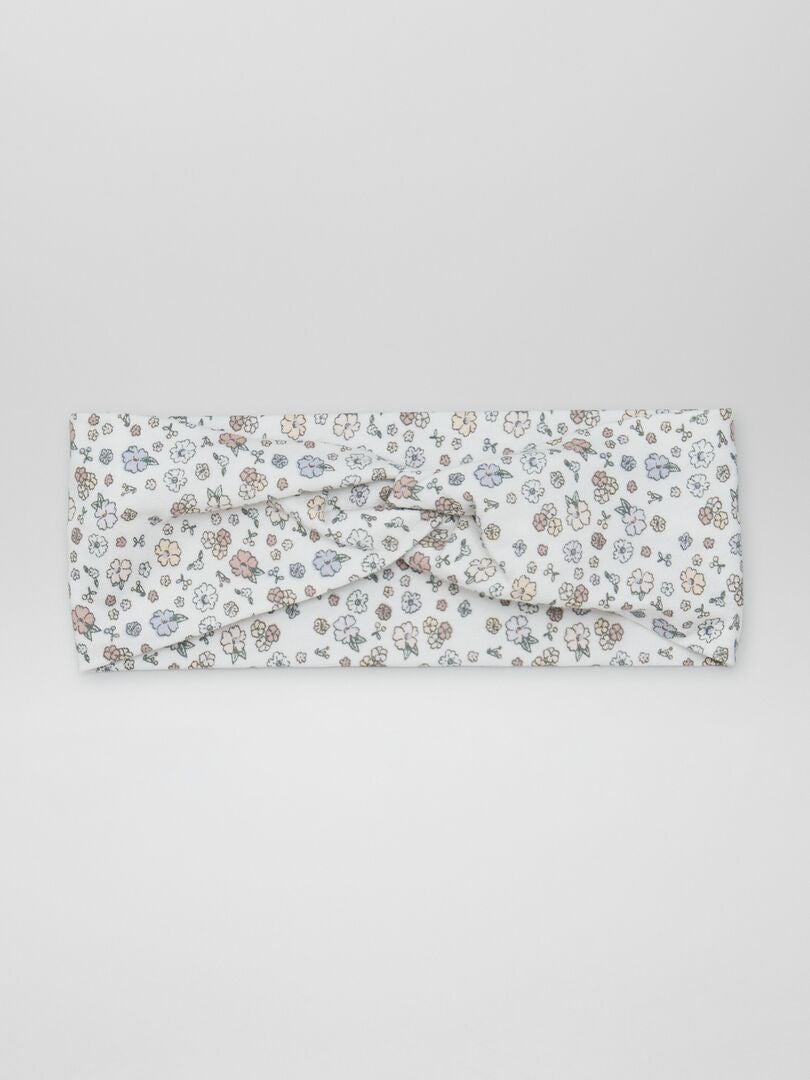 Conjunto de 2 diademas de punto con cruz - BLANCO