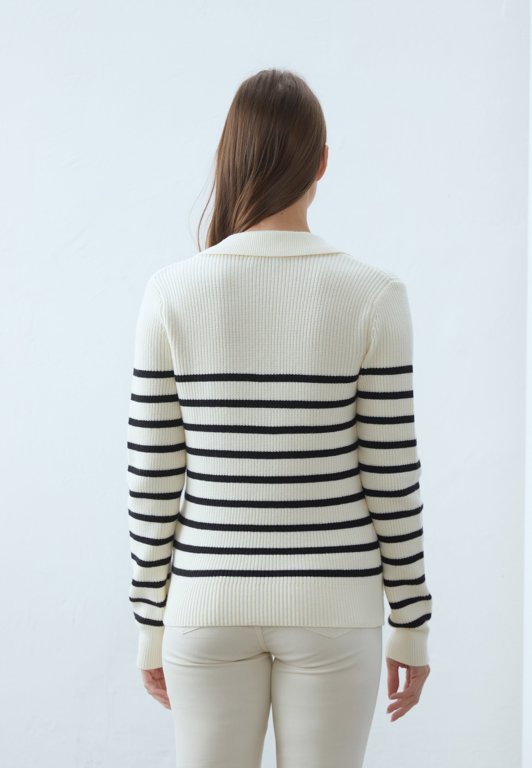 Anna Field Pullover - cremeweiß/schwarz