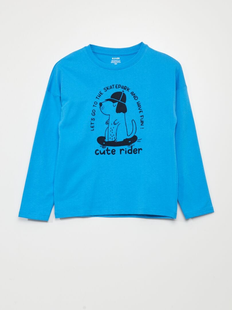 Camiseta com estampa - AZUL