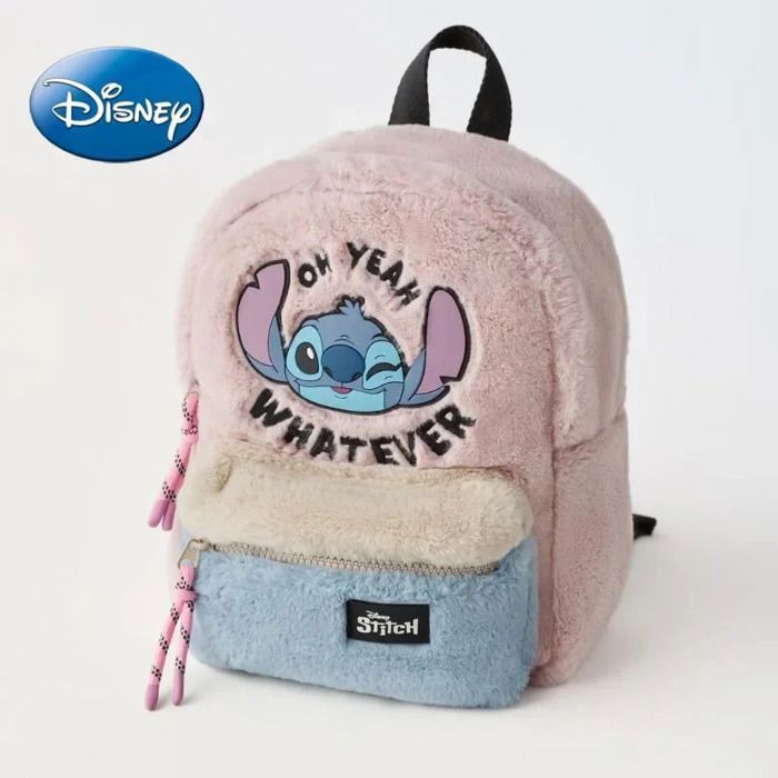 Mochila - Disney - Stitch - Peluche suave - Diseño Kawaii - Ideal para niños