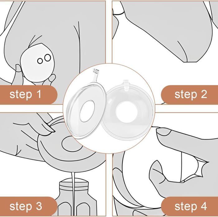 Recueil Lait Maternel Coupelles Recueile Lait Maternel 100Ml Coquille De Lait Maternel 2 Pieces En Silicone Coquille TIRE LAIT