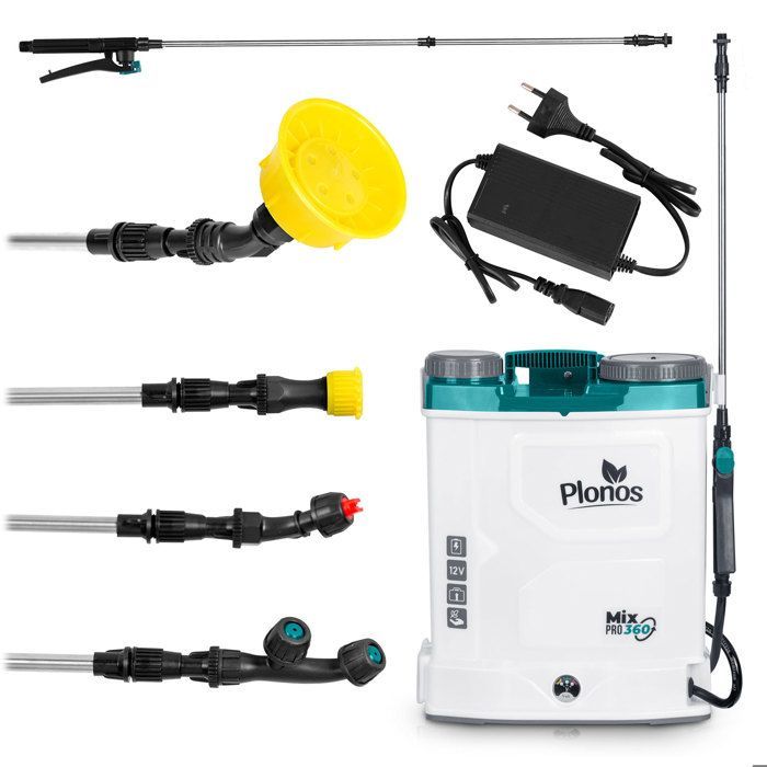 Pulvérisateur à batterie avec mélangeur - JANSHOP - Plonos PL-603 - 16L - Mélangeur intégré - Autonomie 9h