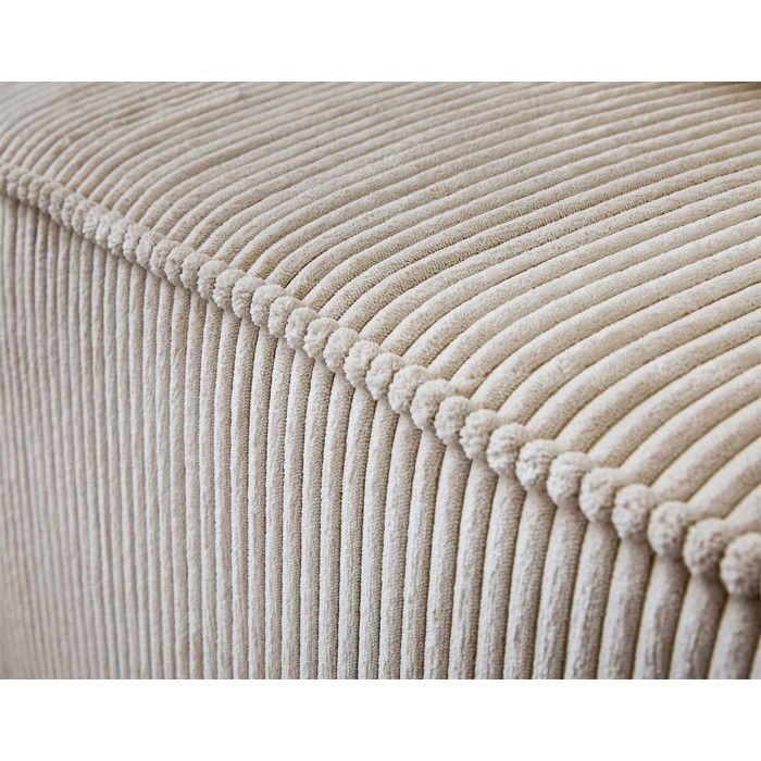 Colombine – Modulares Ecksofa links – 6-Sitzer – aus Cord – Beige