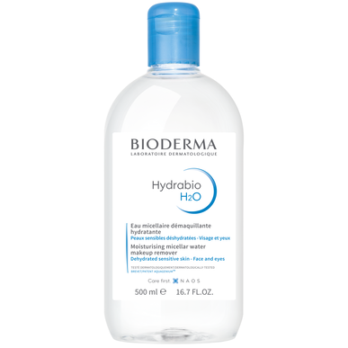 Bioderma Hydrabio H2O micelinis tirpalas, drėkinamasis valomasis micelinis vanduo, 500 ml