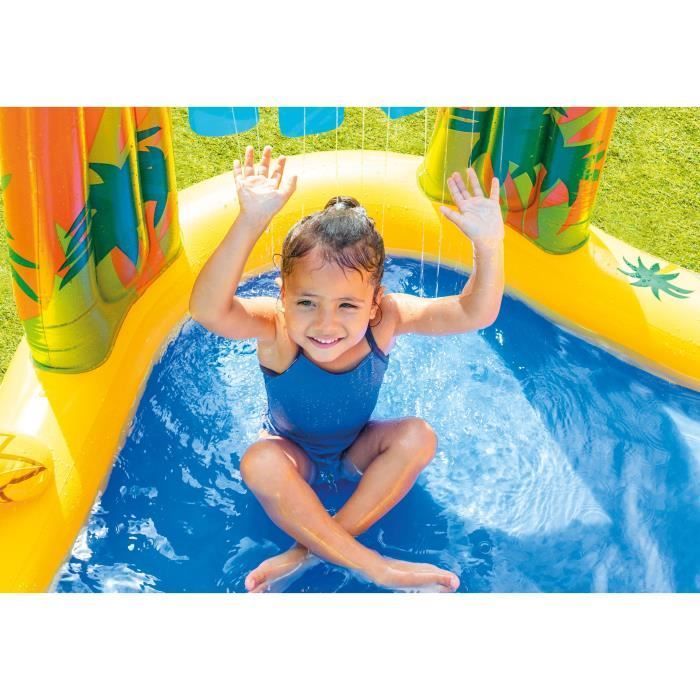 Zona de juegos hinchable - INTEX - Jurásico - 272 litros - A partir de 2 años - 249 x 191 x 109 cm - Incluye: 6 pelotas de colores