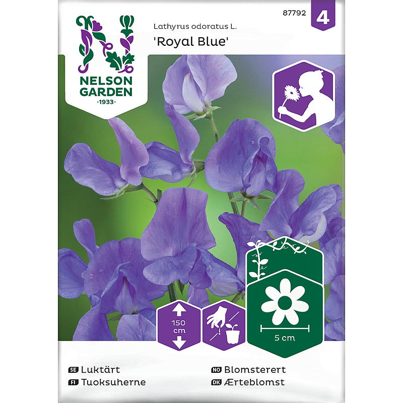 Nelson Gartensamen Erbsenblume Königsblau, Blau