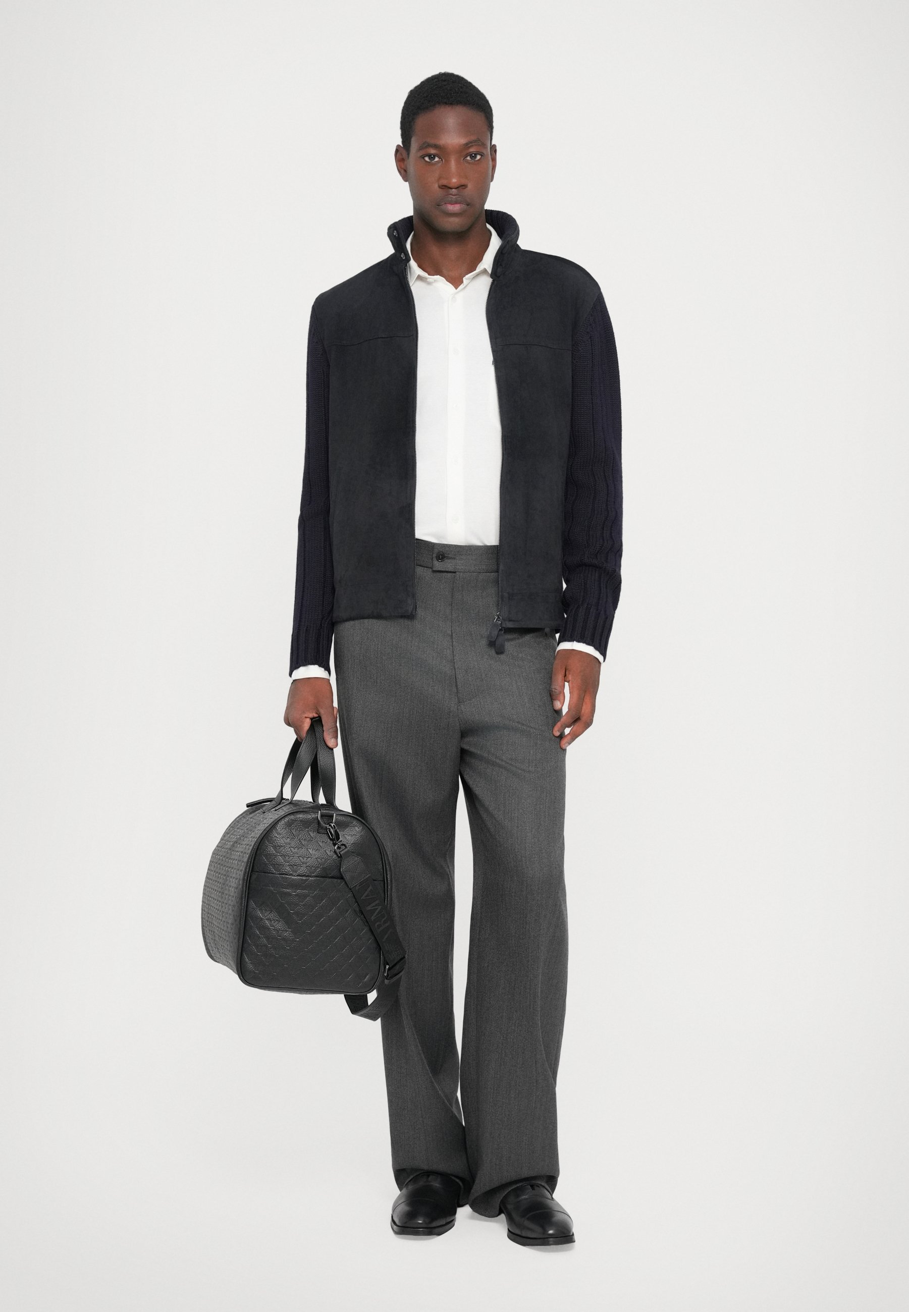 Giacca BLOUSON Emporio Armani - Giacca in pelle - blu scuro