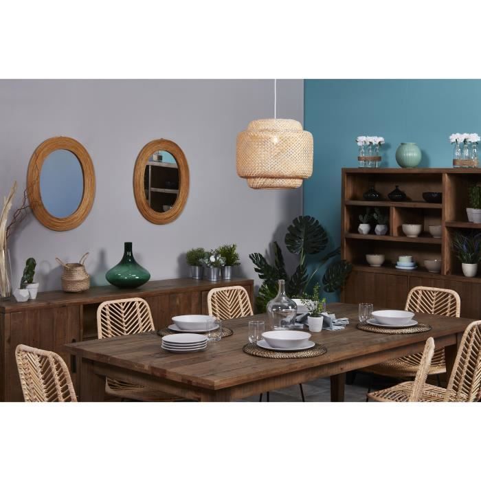 Lámpara colgante BALI Bamboo - Estructura Ø 40 x H 35 cm - Longitud del cable 115 cm - E27 60W