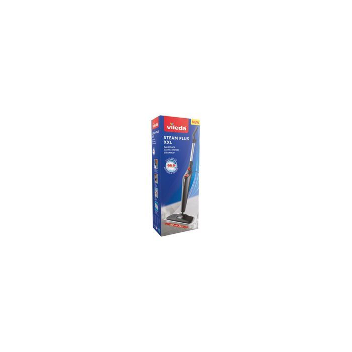 Balai vapeur - VILEDA - Steam Mop XXL - Tampon de nettoyage pivotant - Lavable - Noir