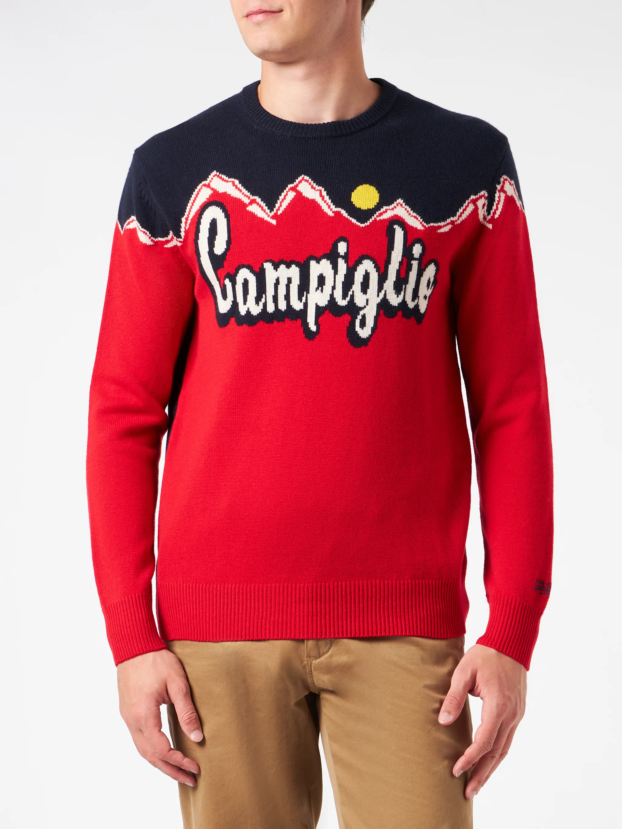 Campiglio herentrui met ronde hals en jacquardprint
