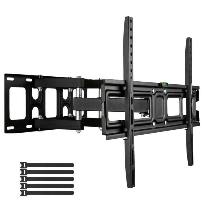 Supporto da parete 3D a doppio braccio inclinabile e girevole per TV, 600x400 mm, da 32