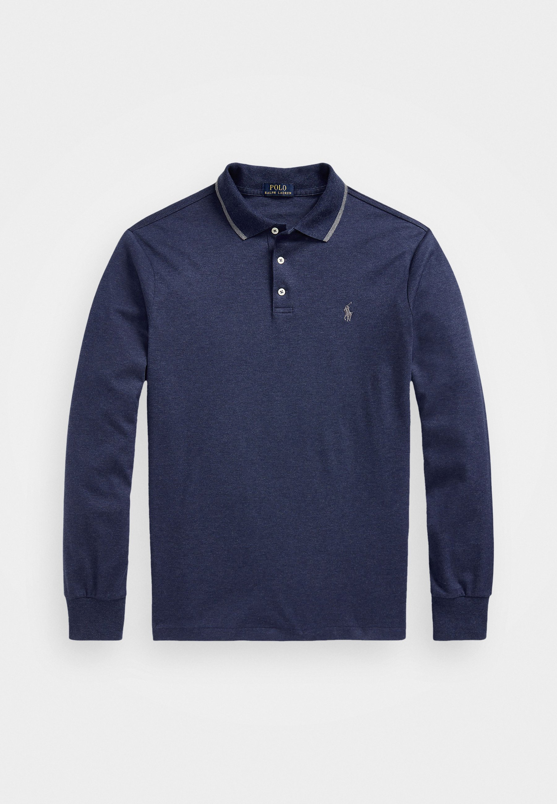 Polo Ralph Lauren CUSTOM SLIM FIT POLO SHIRT IN COTONE MORBIDO - Polo - blu navy mélange primaverile