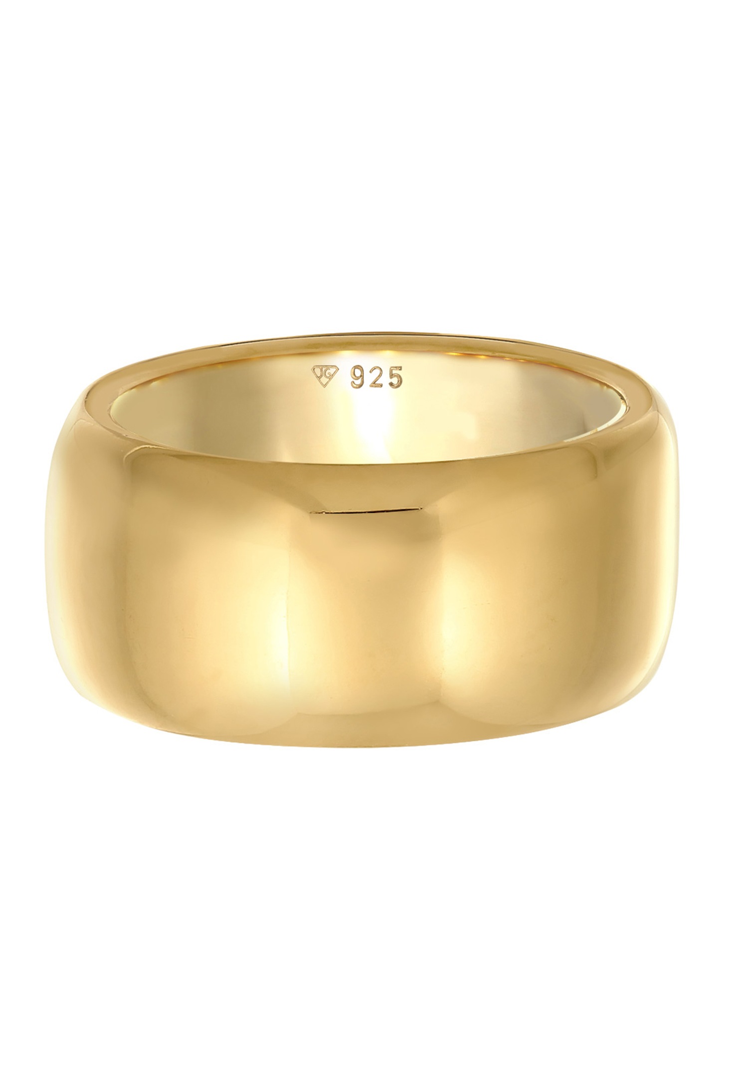 Elli PREMIUM Bague pour femme à large bande simple tendance en argent sterling 925