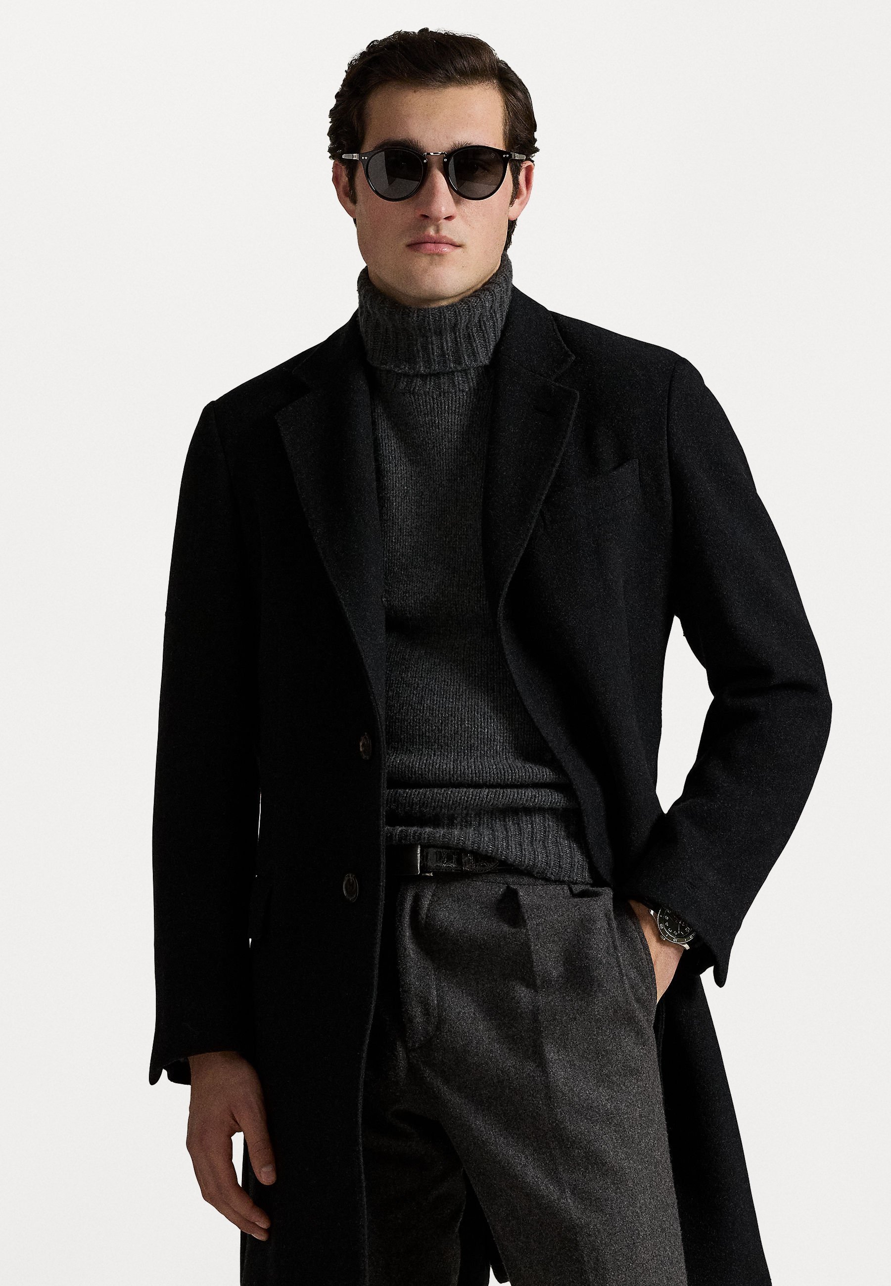 Manteau classique Polo Ralph Lauren Tailored Melton - Gris anthracite