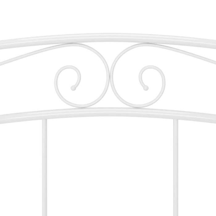 Cama de metal blanca de 200 x 200 cm - Carga máxima 150 kg - Estructura de cama de metal blanca de 200 x 200 cm 005_398503