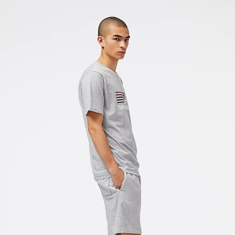 Chaussures NB Sport Core Plus Graphic pour homme – Grises, style sportif avec finitions multicolores