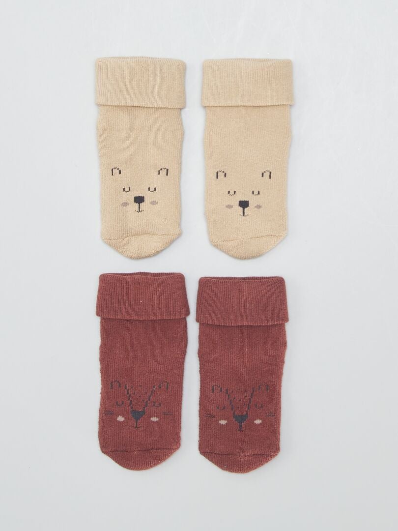 Conjunto de 2 pares de meias - Rosa
