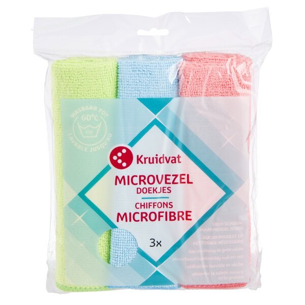 Kruidvat mikrošķiedras lupatiņas<br>3 gabali