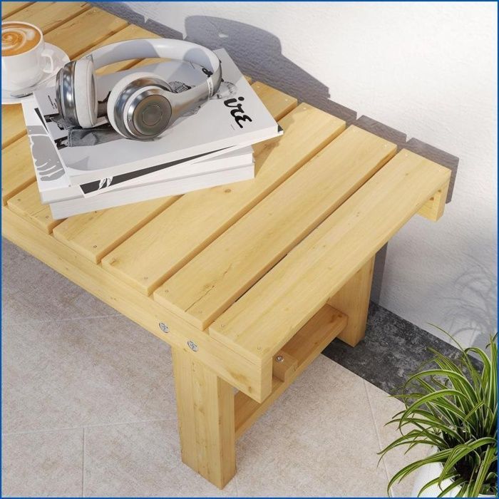 Banco de jardim Outsunny para 2 pessoas em madeira maciça, resistente às intempéries e durável, na cor natural.