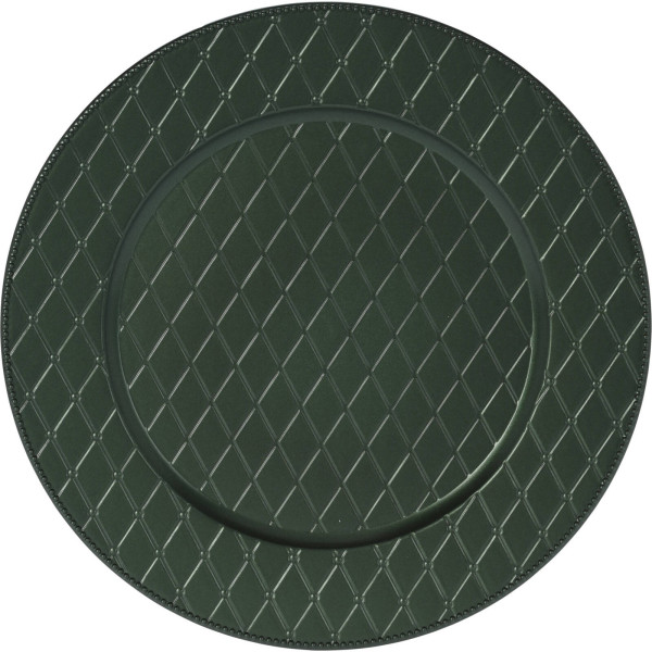 Podstawka dekoracyjna pod talerz, Ø 33 cm, zielony